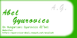 abel gyurovics business card